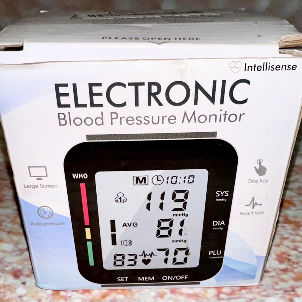 Electronic Wrist Blood Pressure Monitor with Large Screen